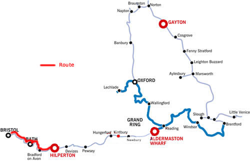 The Bristol And Return From Hilperton.php cruising route map The Bristol And Return From Hilperton.php cruising route map