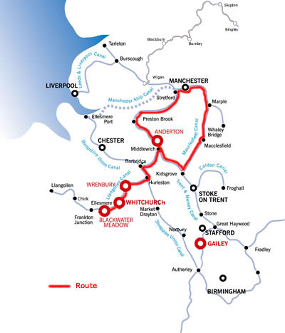 The Cheshire Ring.php cruising route map
