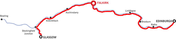 The Glasgow Edinburgh And Return From Falkirk.php cruising route map The Glasgow Edinburgh And Return From Falkirk.php cruising route map
