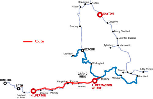 The Reading And Return From Hilperton.php cruising route map The Reading And Return From Hilperton.php cruising route map