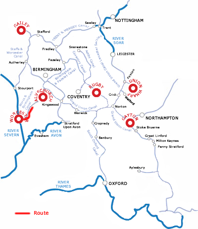 The Stoke Prior And Return From Worcester.php cruising route map The Stoke Prior And Return From Worcester.php cruising route map